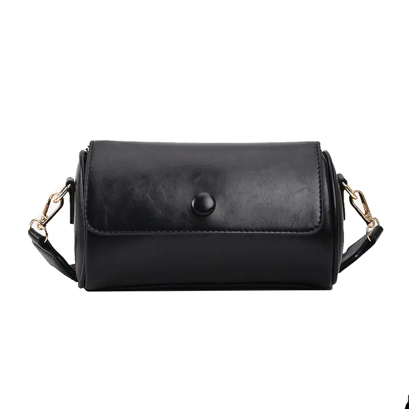 Women's Brown Leather Crossbody Bag with Wide Strap - Image 3