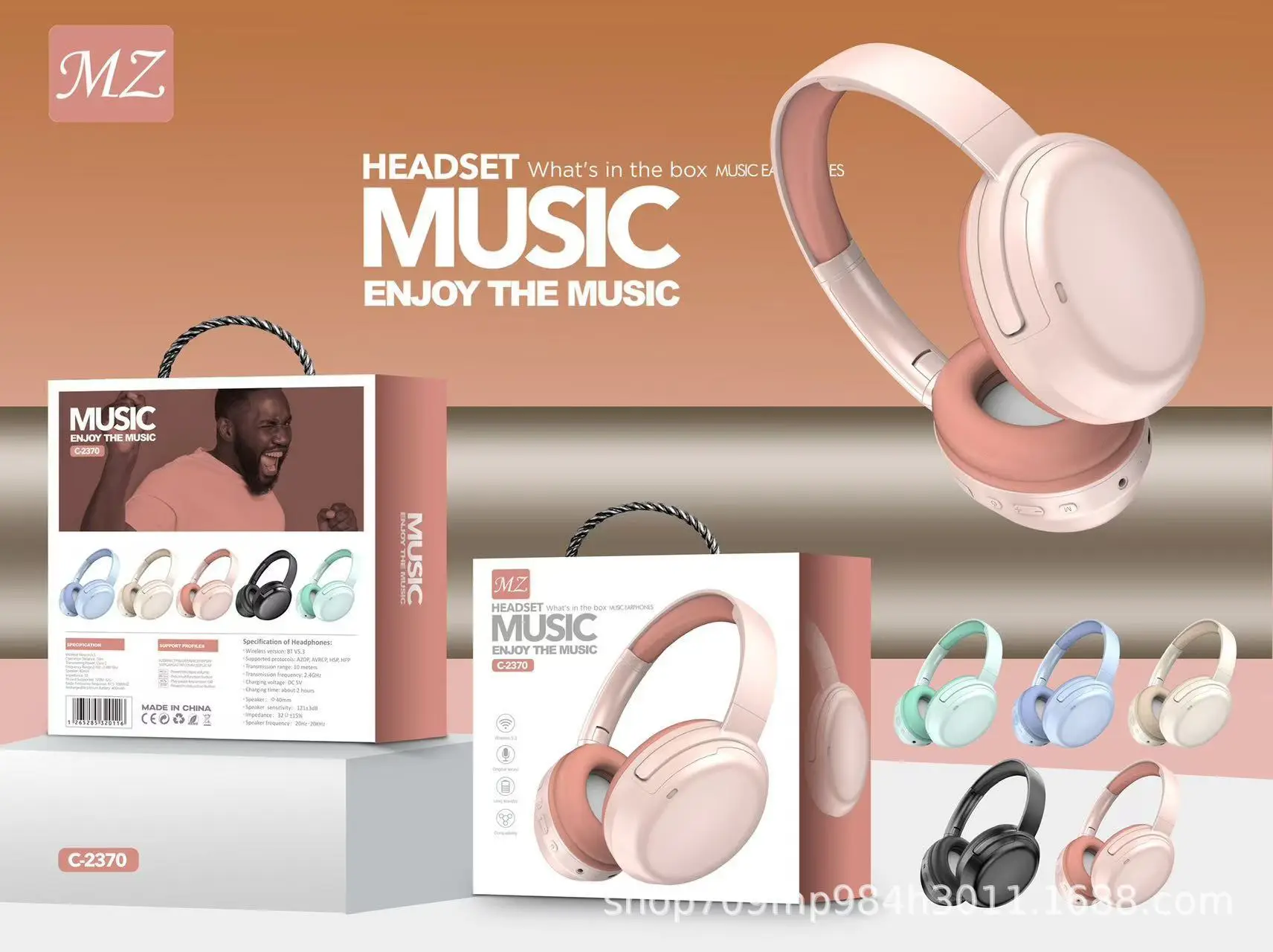 Bluetooth Headset Mint Green Wireless High-Quality — feature 2
