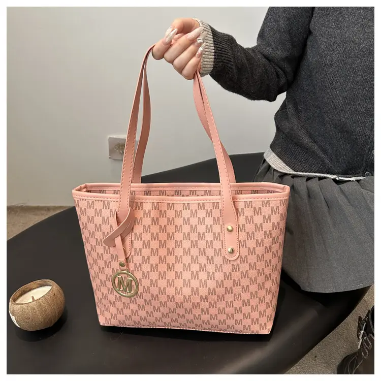 Pink Rhombic Cross-Border Tote Bag for Women - Image 5