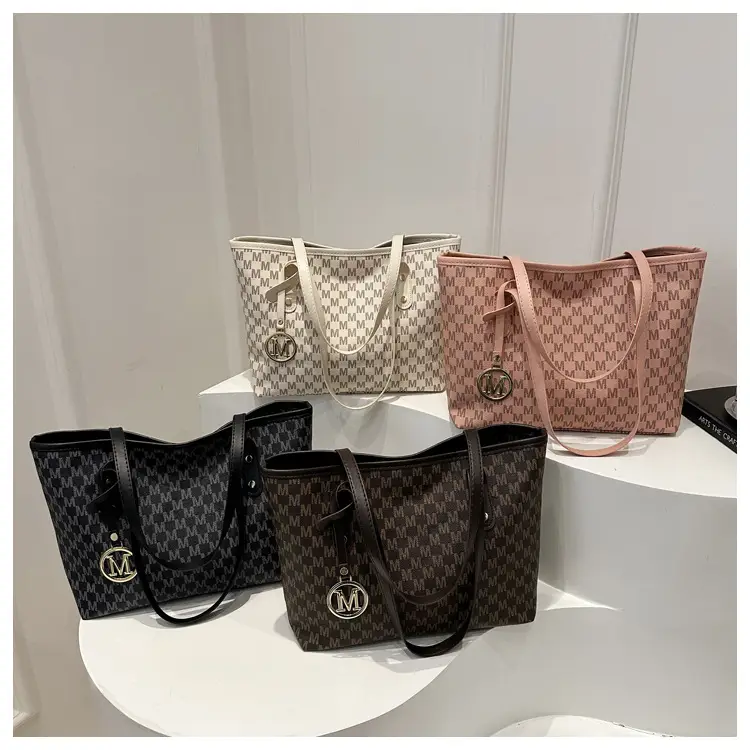 Pink Rhombic Cross-Border Tote Bag for Women - Image 6