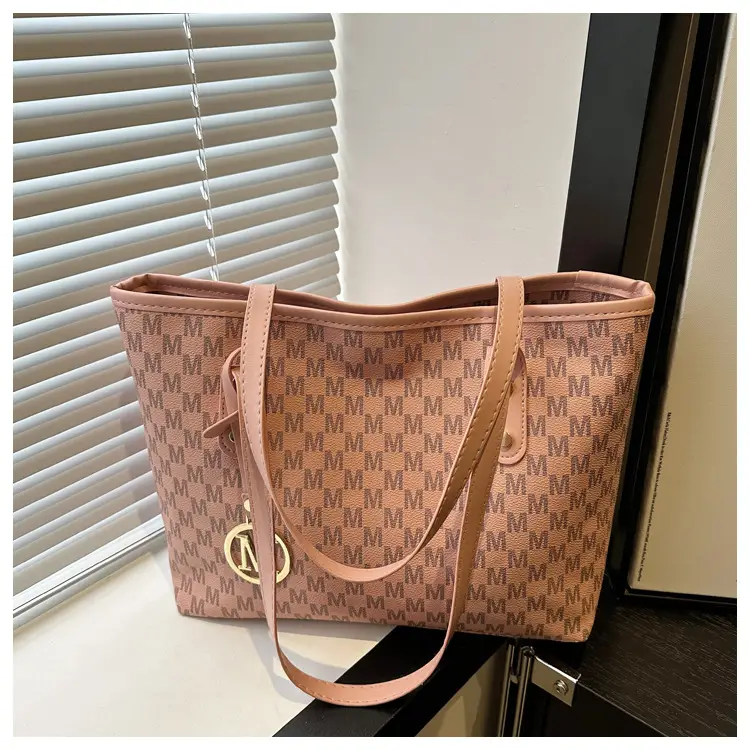 Pink Rhombic Cross-Border Tote Bag for Women - Image 2