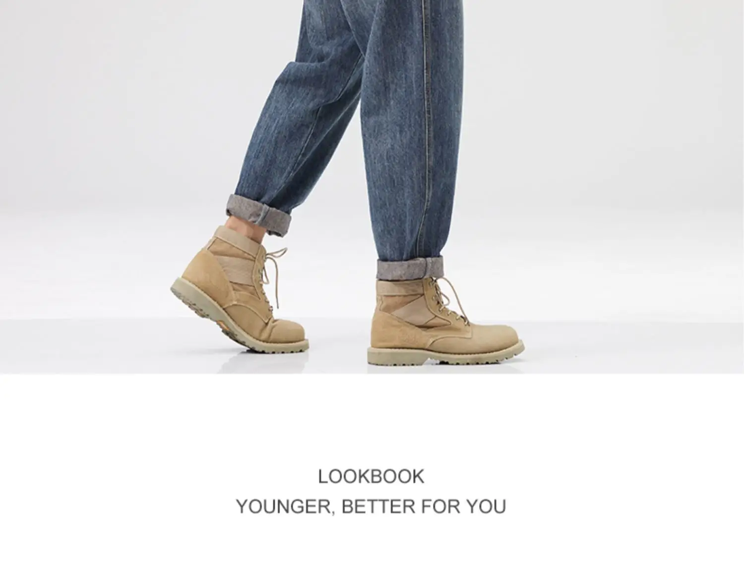 Men Dark Blue Retro American Loose Straight Pants — feature 9