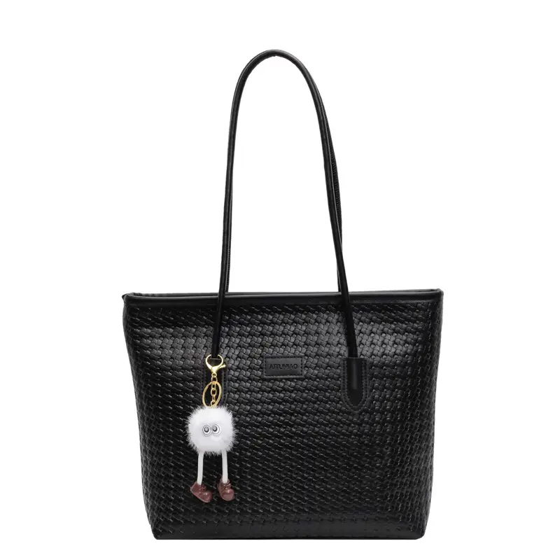 Brown Quilted Women's Shoulder Bag Large Capacity - Image 3