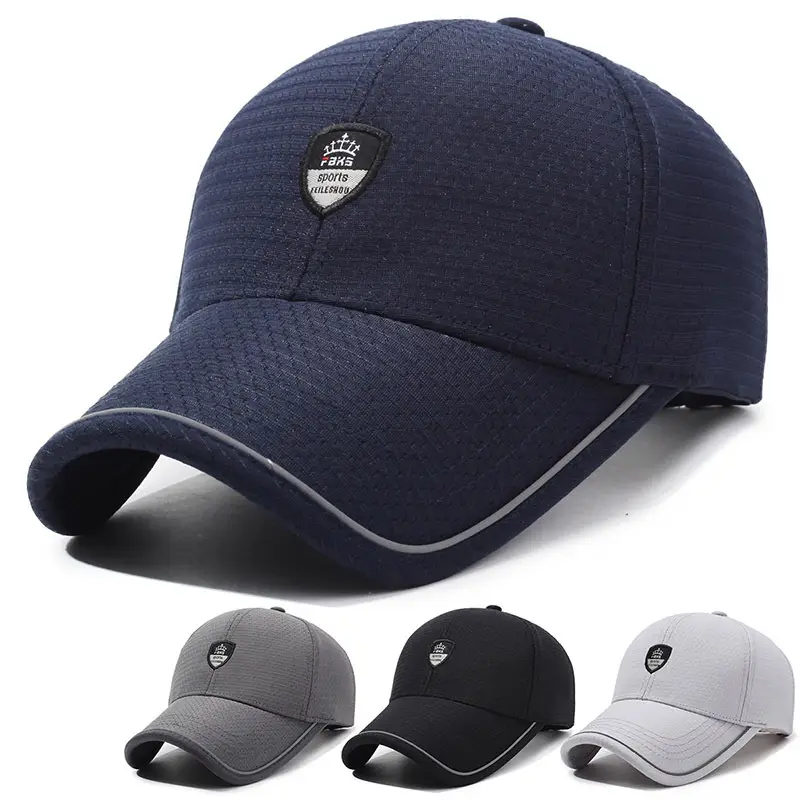Men Grey Mesh Baseball Cap Sunshade Summer