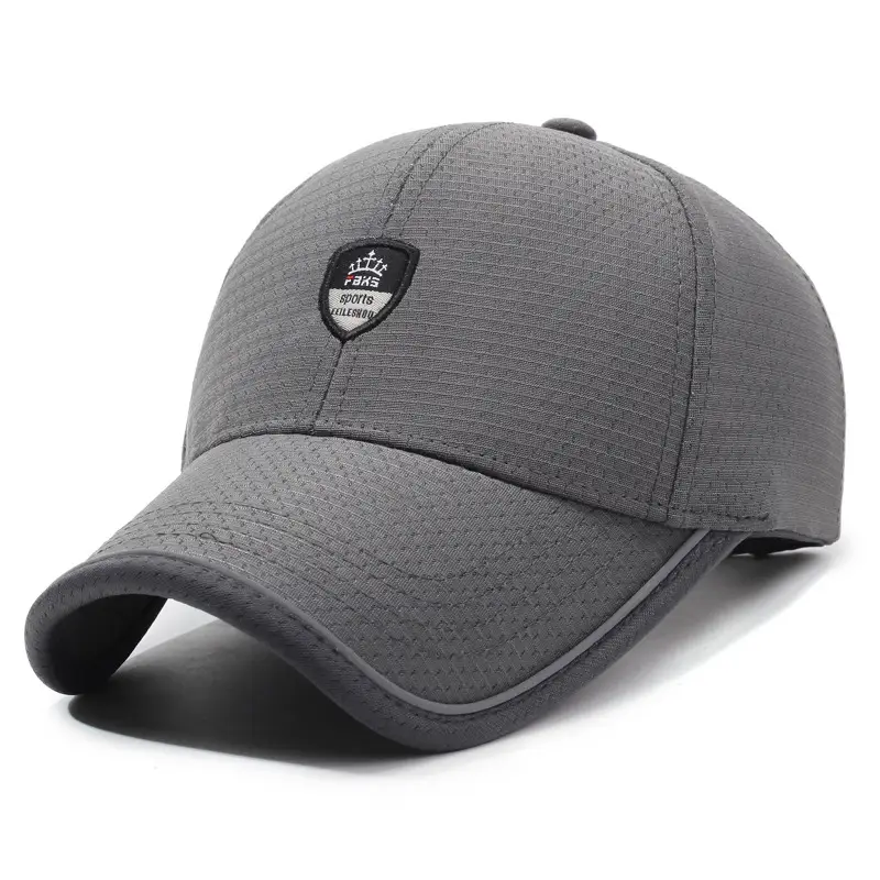 Men Grey Mesh Baseball Cap Sunshade Summer