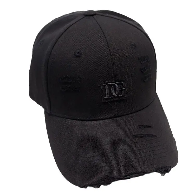 Women's Beige Hole D Letter Baseball Cap - Image 7