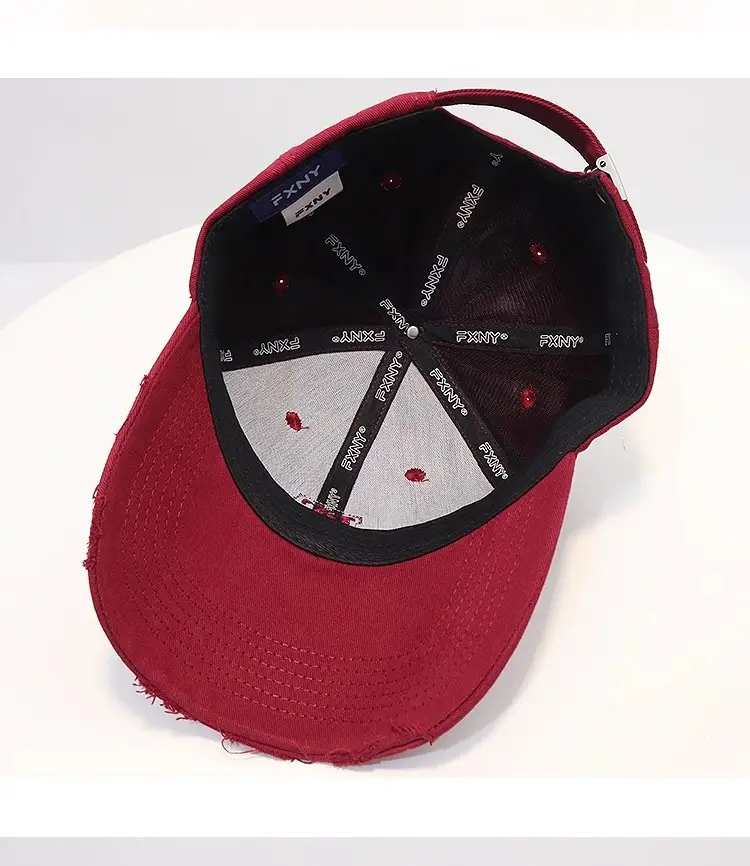 Women's Beige Hole D Letter Baseball Cap — feature 8