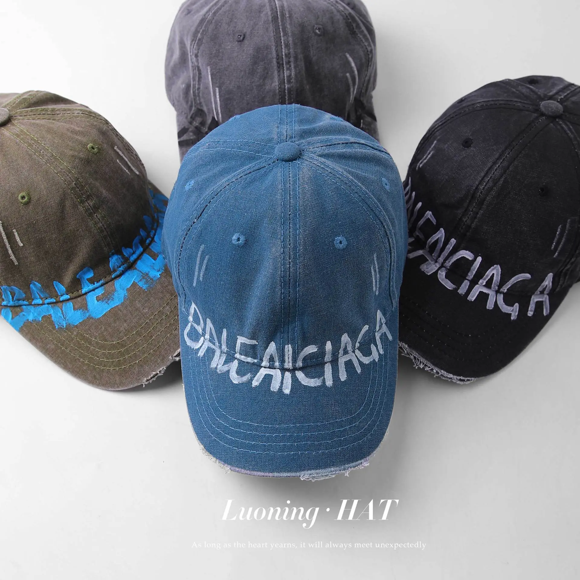Women American Style Retro Washed Duck Cap with Large Brim — feature 15