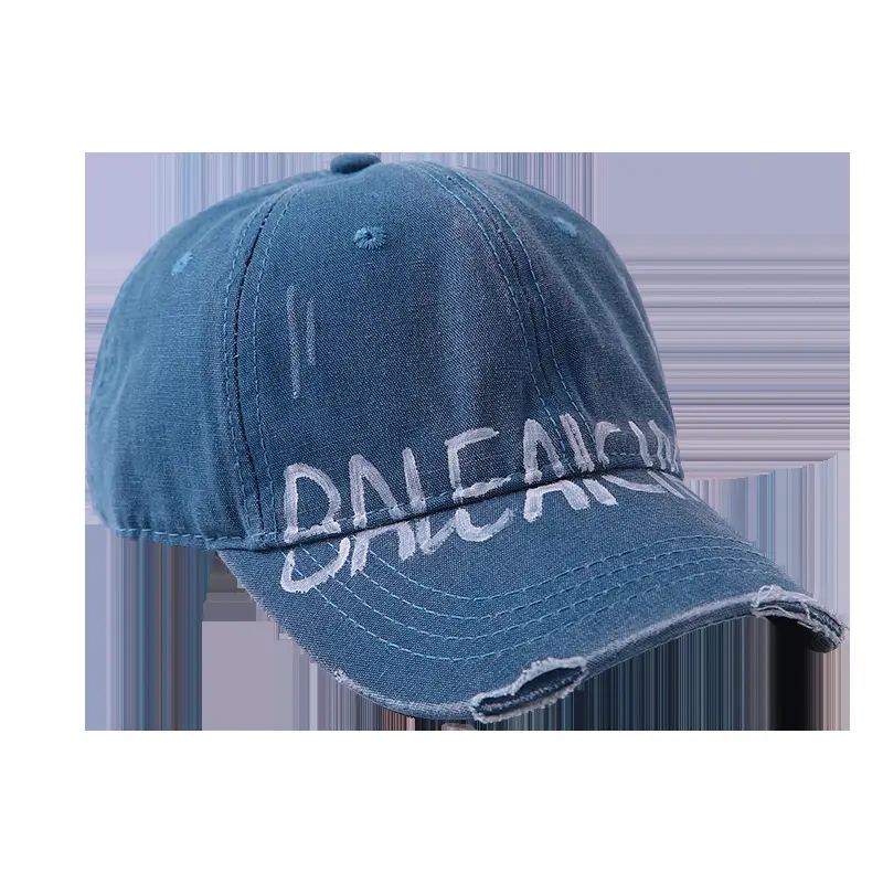 Women American Style Retro Washed Duck Cap with Large Brim — feature 19
