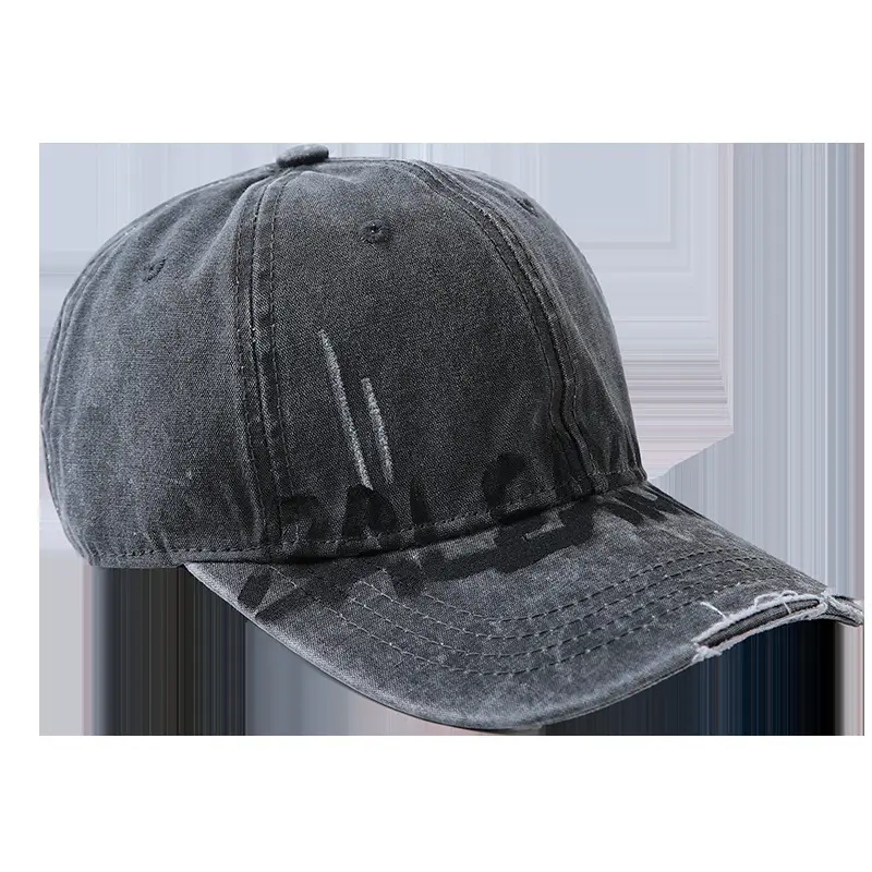 Women American Style Retro Washed Duck Cap with Large Brim — feature 20