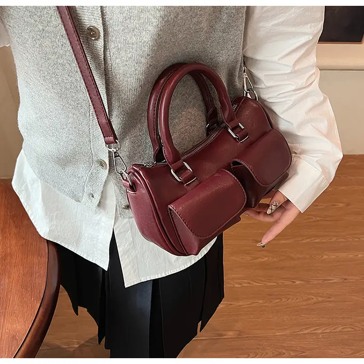 Women's 2025 Retro Shoulder Bag Brown Black Crossbody — feature 19