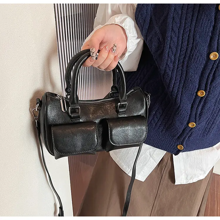 Women's 2025 Retro Shoulder Bag Brown Black Crossbody — feature 20