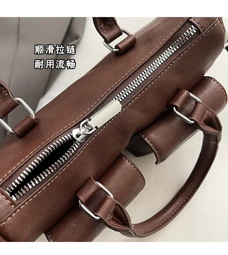 Women's 2025 Retro Shoulder Bag Brown Black Crossbody — feature 6