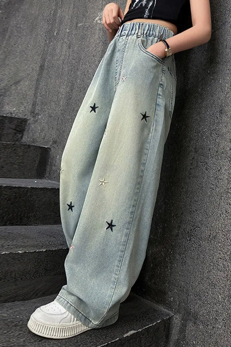 Girls' Jeans Spring & Fall New Internet Celebrity Medium and Large Children's Loose Girls' Single Pants Spring Autumn Summer Straight Wide Leg Pants — feature 4
