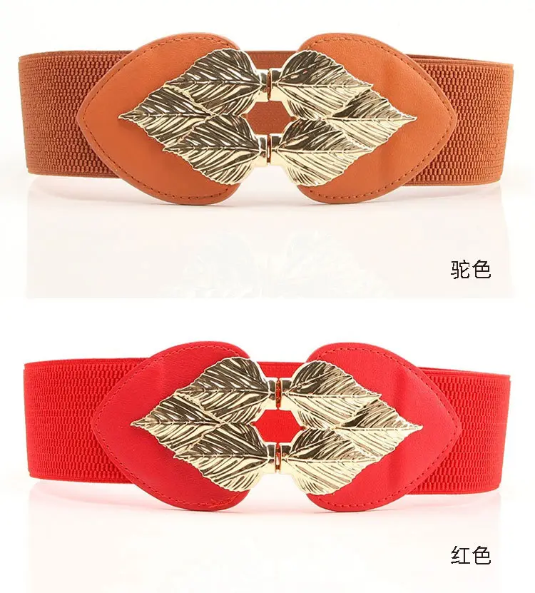 Golden Leaf Elastic Waist Belt for Women — feature 14