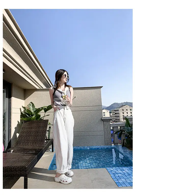 New Style Hole Shoes Women's Summer Outer Wear Breathable Height-Increasing Wear-Resistant Sandals Thick Sole Odor-Resistant Hollow Out-Tramping Feeling Baotou Slippers — feature 17