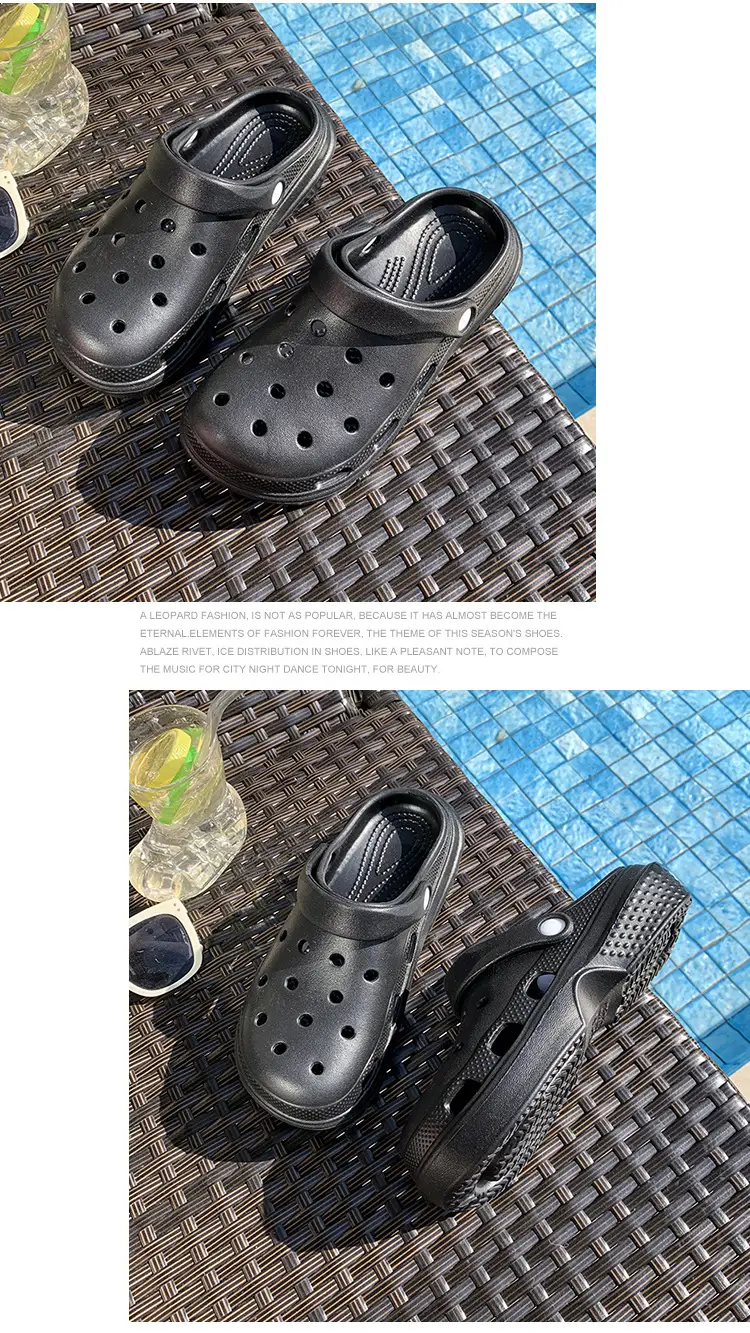 New Style Hole Shoes Women's Summer Outer Wear Breathable Height-Increasing Wear-Resistant Sandals Thick Sole Odor-Resistant Hollow Out-Tramping Feeling Baotou Slippers — feature 25