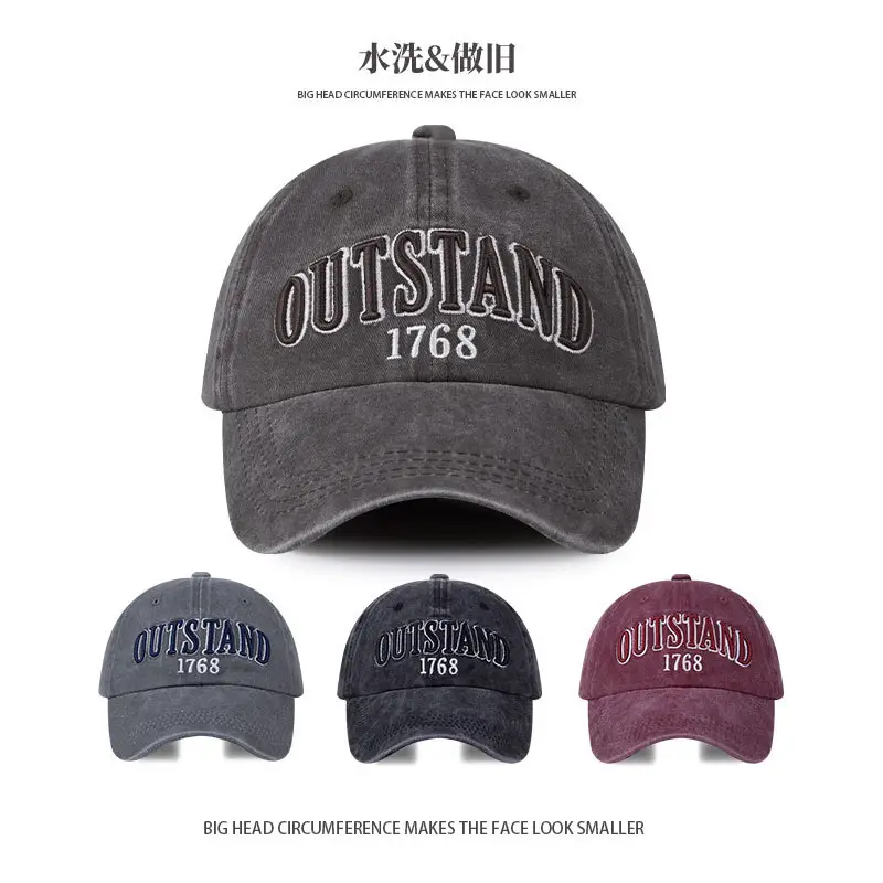 Outland 1768 Washed Cotton Baseball Cap Big Head - Image 5