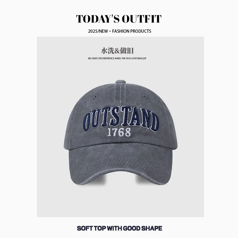 Outland 1768 Washed Cotton Baseball Cap Big Head - Image 3