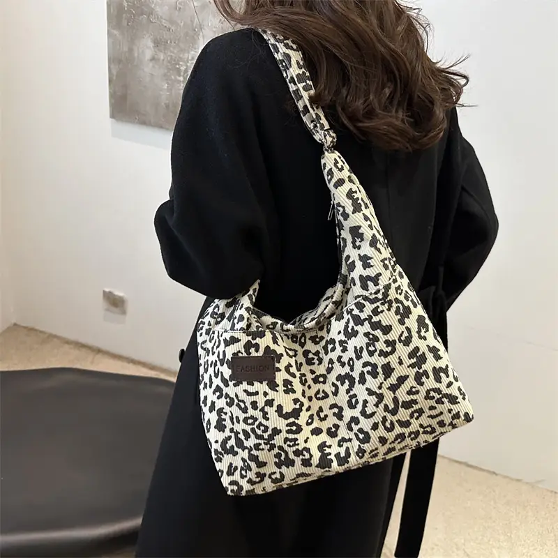 Leopard Print Large Capacity Shoulder Tote Bag 2025 - Image 5