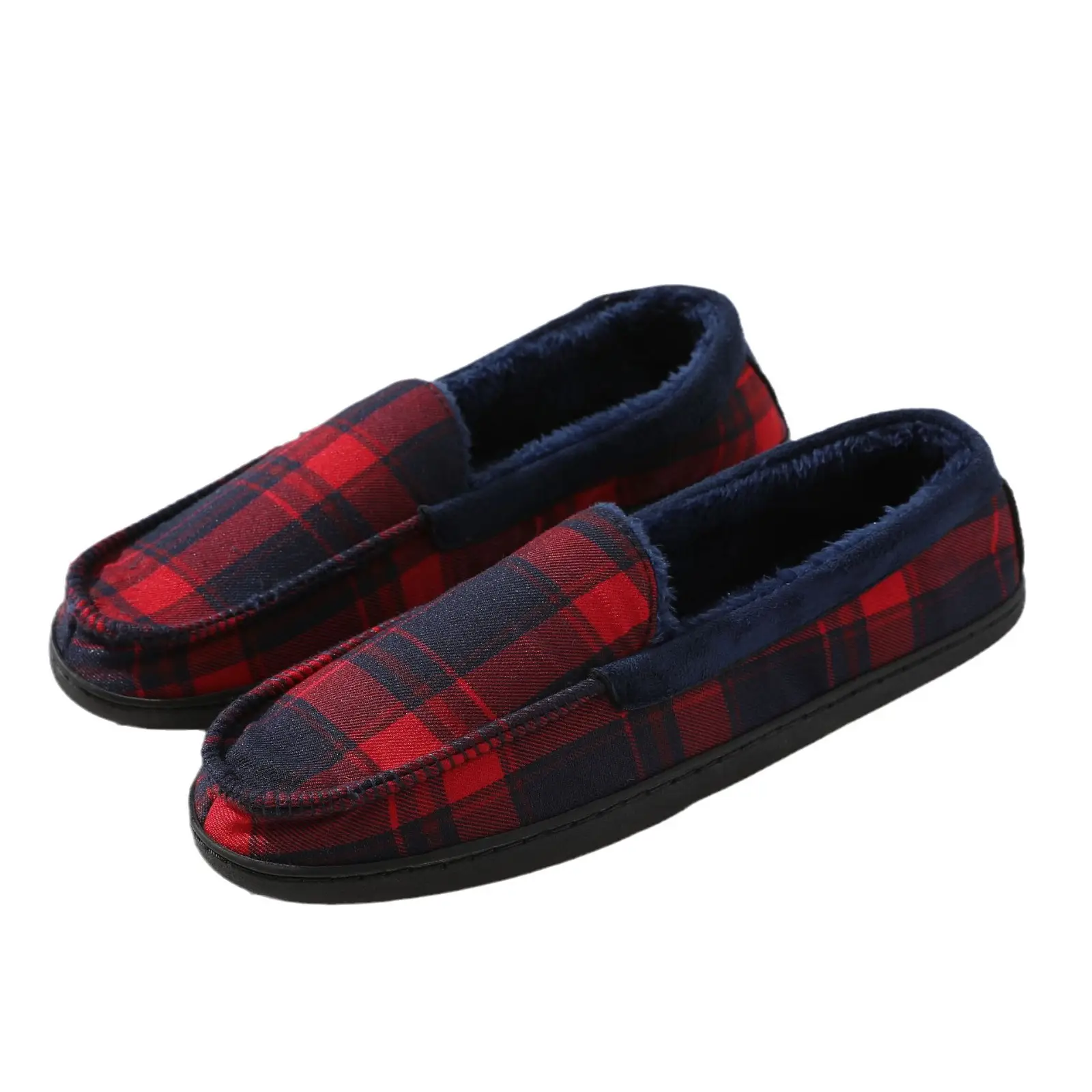 Men's Brown Memory Foam Slipper with Plush Lining