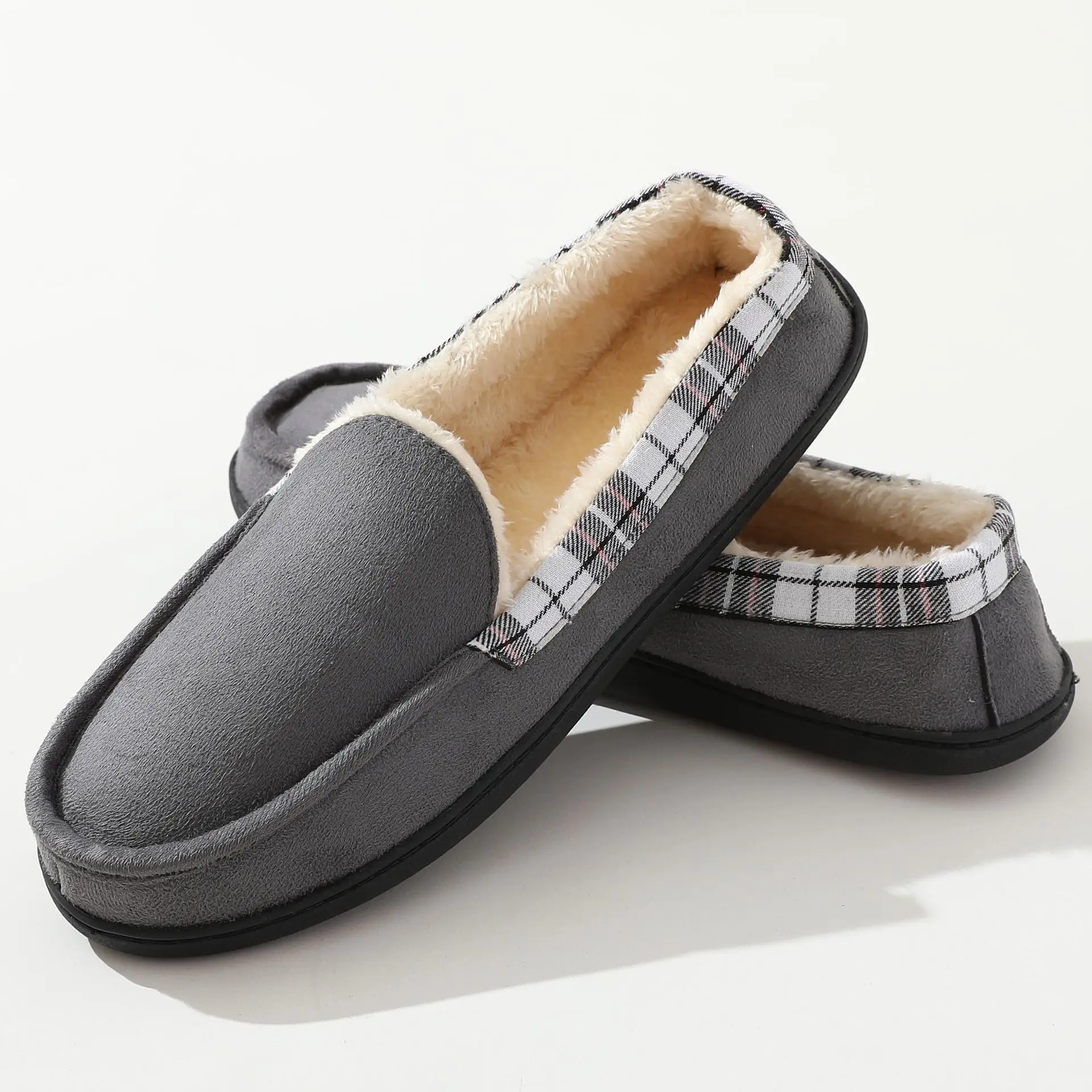 Men's Brown Memory Foam Slipper with Plush Lining — feature 8