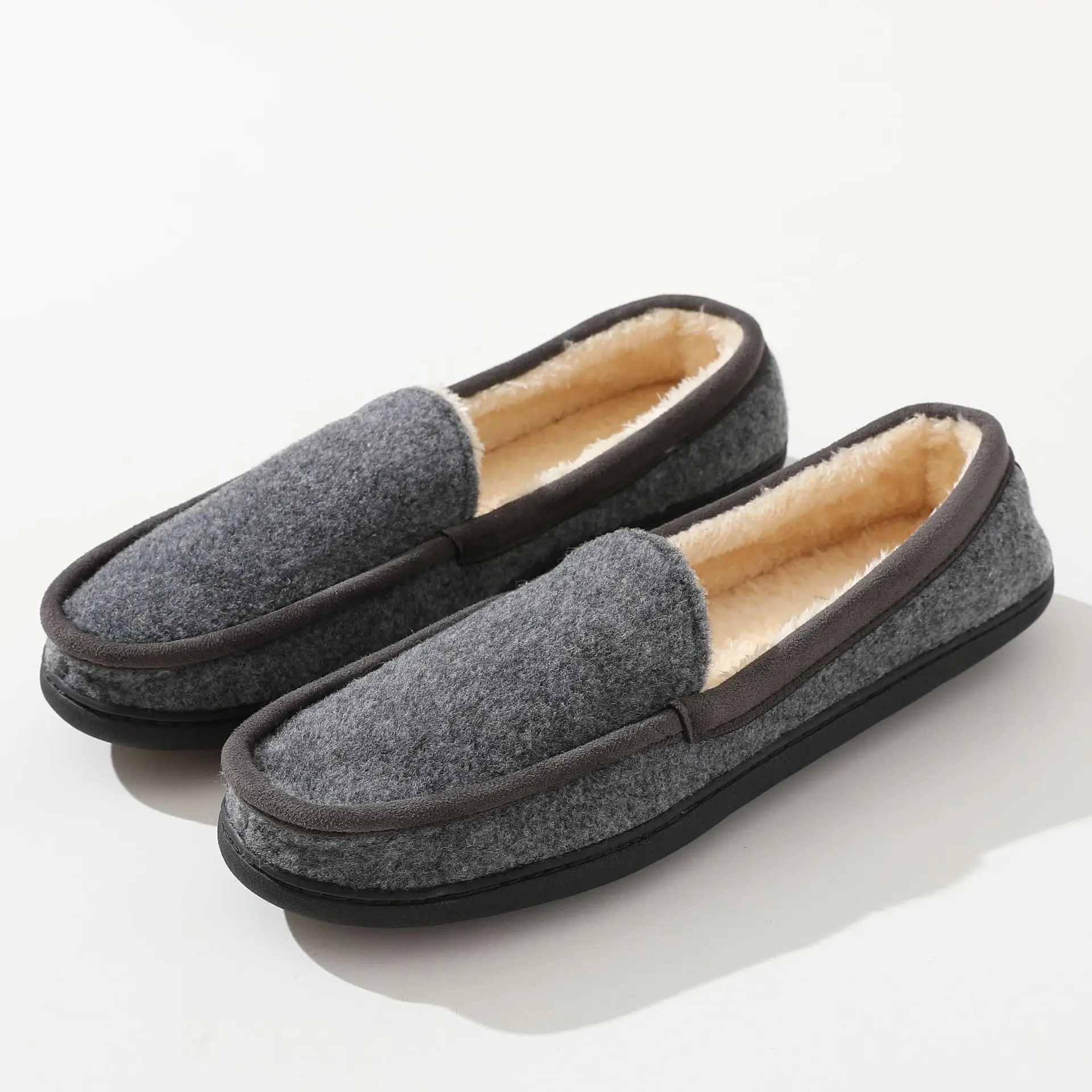 Men's Brown Memory Foam Slipper with Plush Lining — feature 9