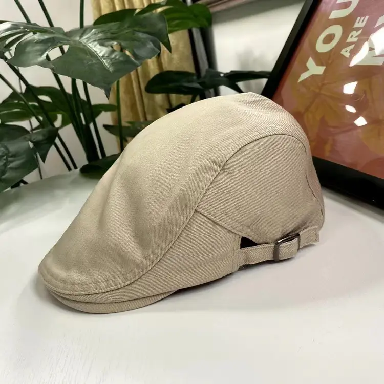 British Retro Forward Hat Sunshade Cap Big Head Showing Face Small Fashion All-match Hat Solid Color Trendy Cap — feature 6