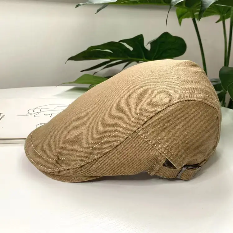 British Retro Forward Hat Sunshade Cap Big Head Showing Face Small Fashion All-match Hat Solid Color Trendy Cap — feature 8