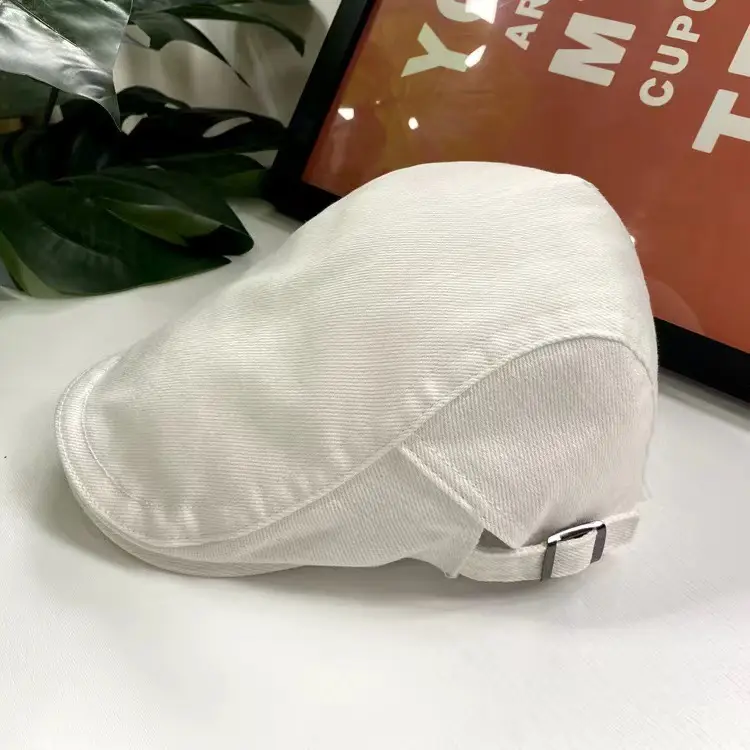 British Retro Forward Hat Sunshade Cap Big Head Showing Face Small Fashion All-match Hat Solid Color Trendy Cap — feature 9