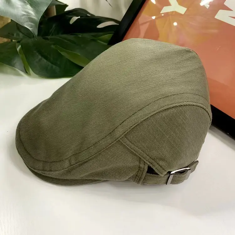 British Retro Forward Hat Sunshade Cap Big Head Showing Face Small Fashion All-match Hat Solid Color Trendy Cap - Image 5