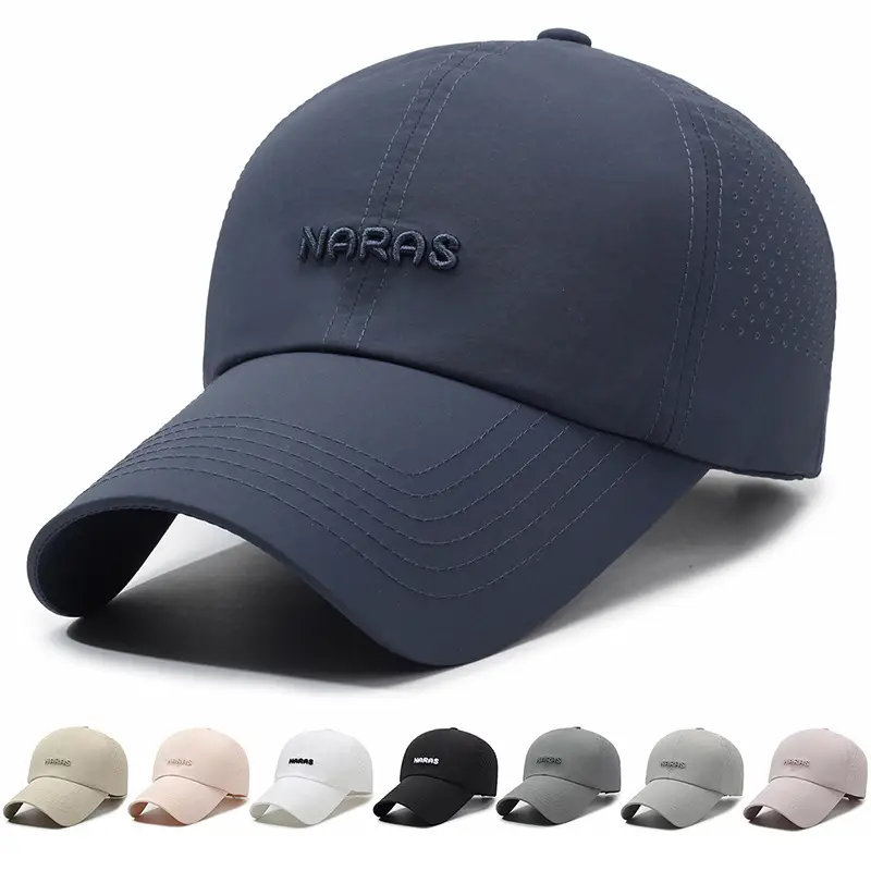 Men's Black NARAS Cap Spring Summer Lightweight Sun Hat - Image 10
