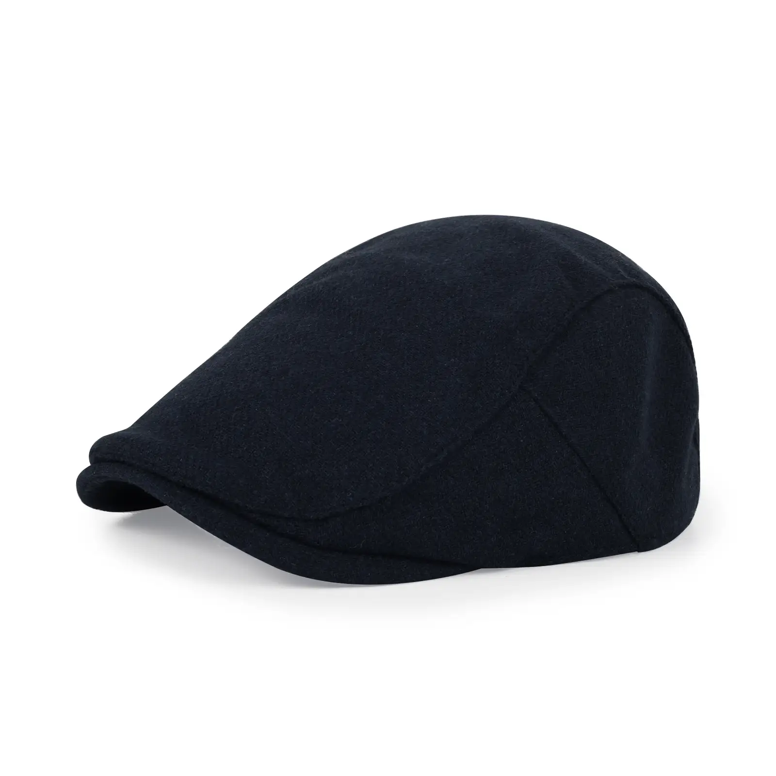 Men's Grey Quilted Flat Cap British Style Forward Cap - Image 6