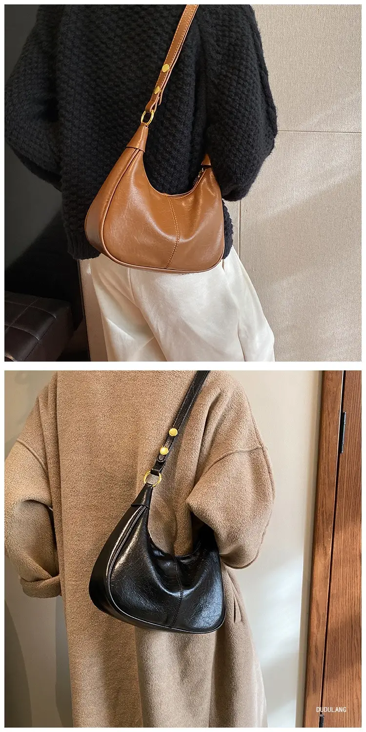 Women's Tan Leather Crossbody Bag with Gold Handle — feature 16