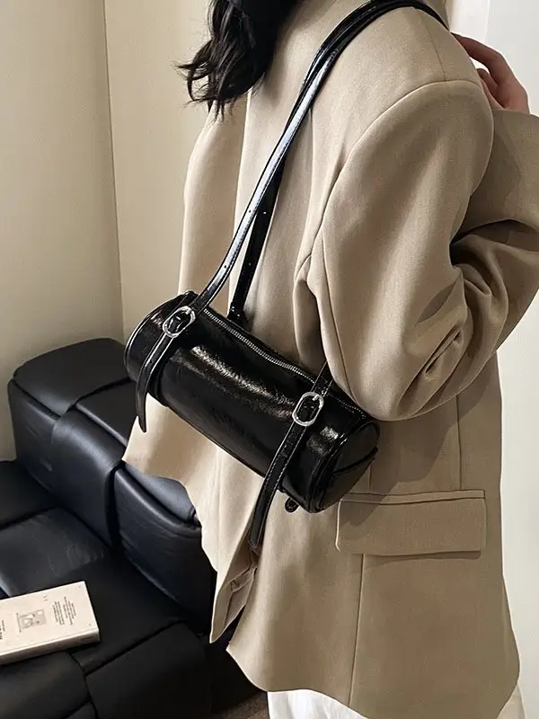 Red Underarm Cylinder Bag for Women 2026 - Image 8