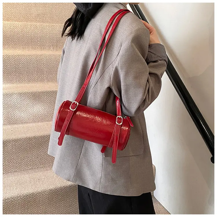 Red Underarm Cylinder Bag for Women 2026 — feature 12