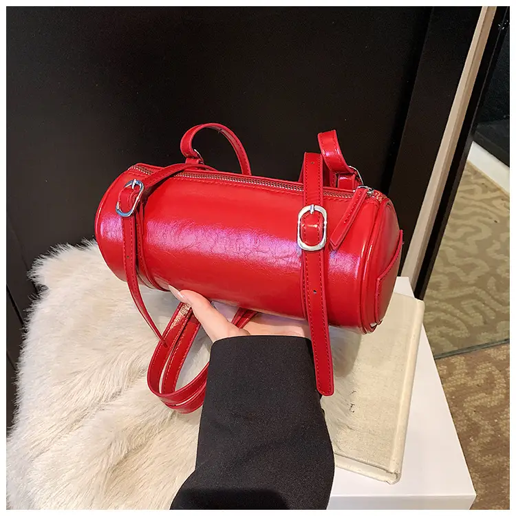 Red Underarm Cylinder Bag for Women 2026 — feature 36