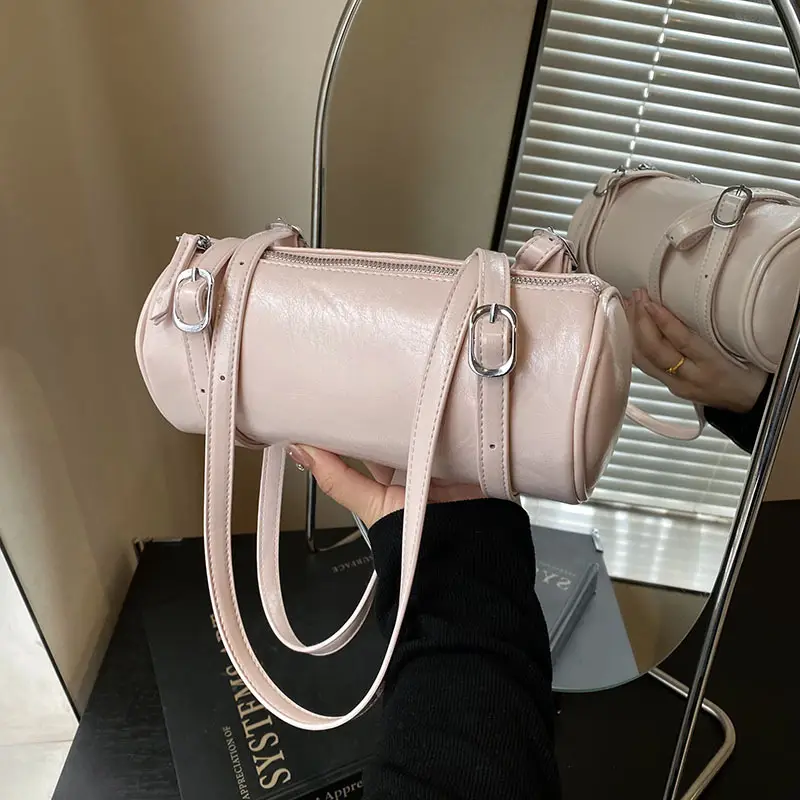 Red Underarm Cylinder Bag for Women 2026 - Image 3