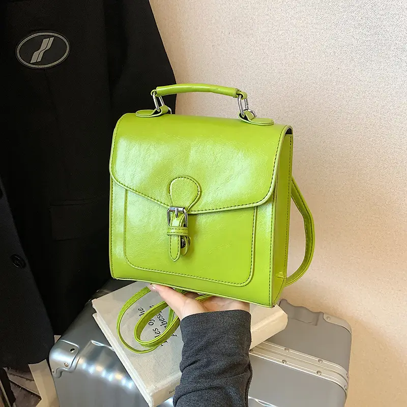 Green Leather Shoulder Bag for Women 2026 - Image 3