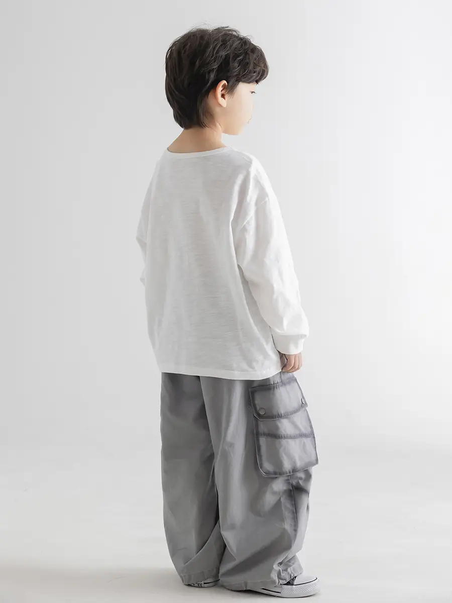Boys Printed Long Sleeve T-Shirt Grey Pants Set Spring 2026 - Image 4