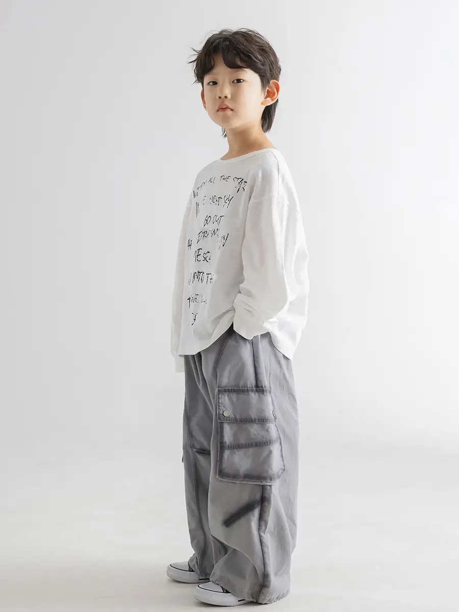 Boys Printed Long Sleeve T-Shirt Grey Pants Set Spring 2026 - Image 5