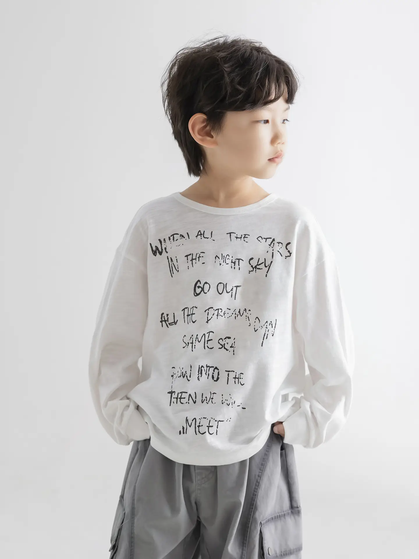 Boys Printed Long Sleeve T-Shirt Grey Pants Set Spring 2026 — feature 16