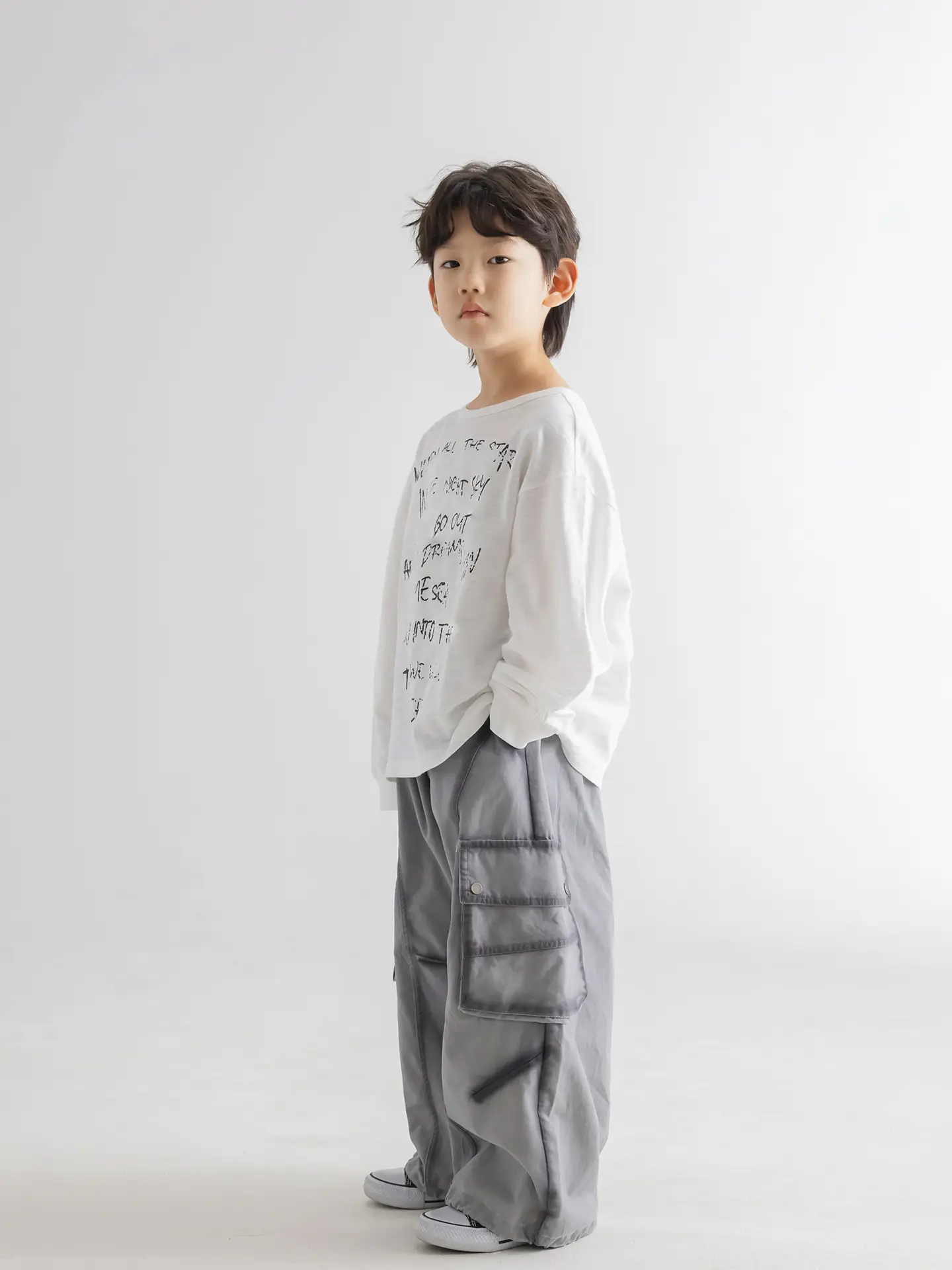 Boys Printed Long Sleeve T-Shirt Grey Pants Set Spring 2026 — feature 18
