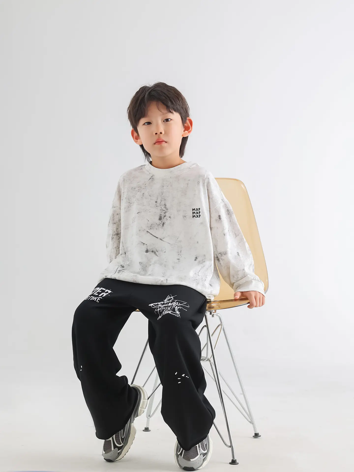 Boys Spring T-Shirt Loose Pullover Drop Shoulder Trendy Top — feature 13