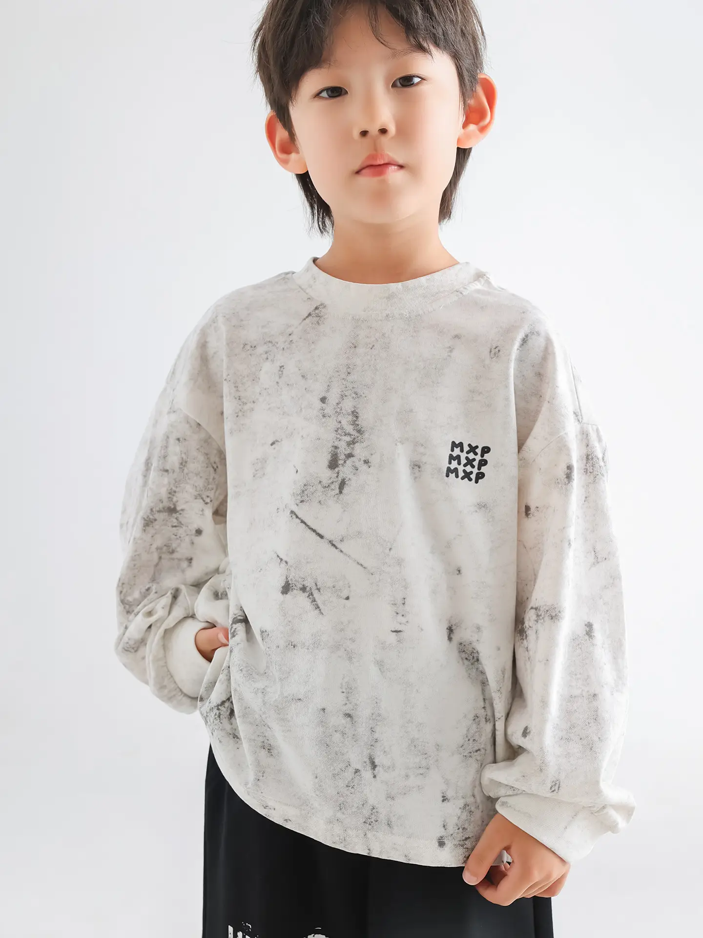 Boys Spring T-Shirt Loose Pullover Drop Shoulder Trendy Top — feature 16