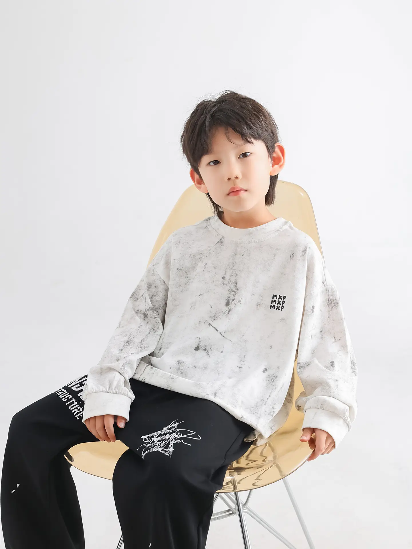 Boys Spring T-Shirt Loose Pullover Drop Shoulder Trendy Top — feature 18