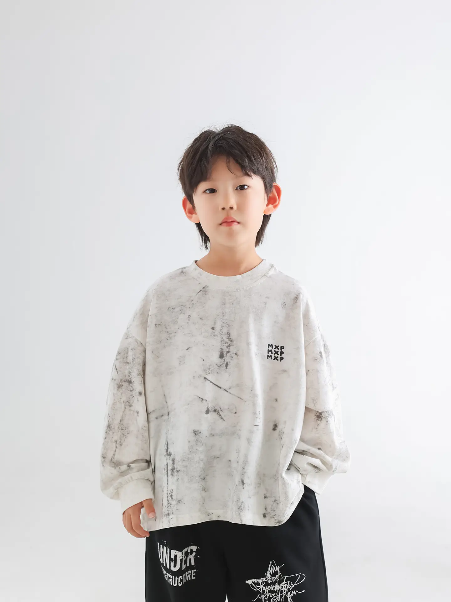 Boys Spring T-Shirt Loose Pullover Drop Shoulder Trendy Top — feature 19