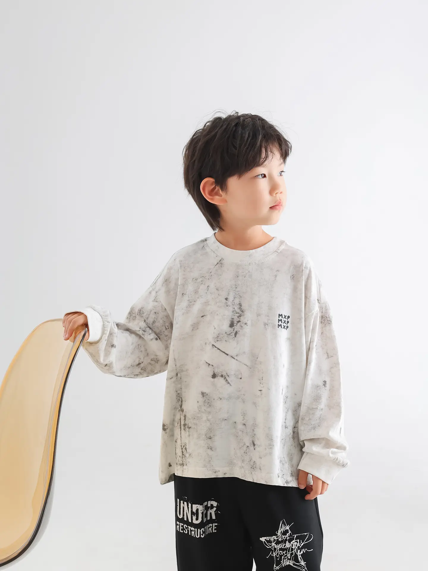 Boys Spring T-Shirt Loose Pullover Drop Shoulder Trendy Top — feature 6
