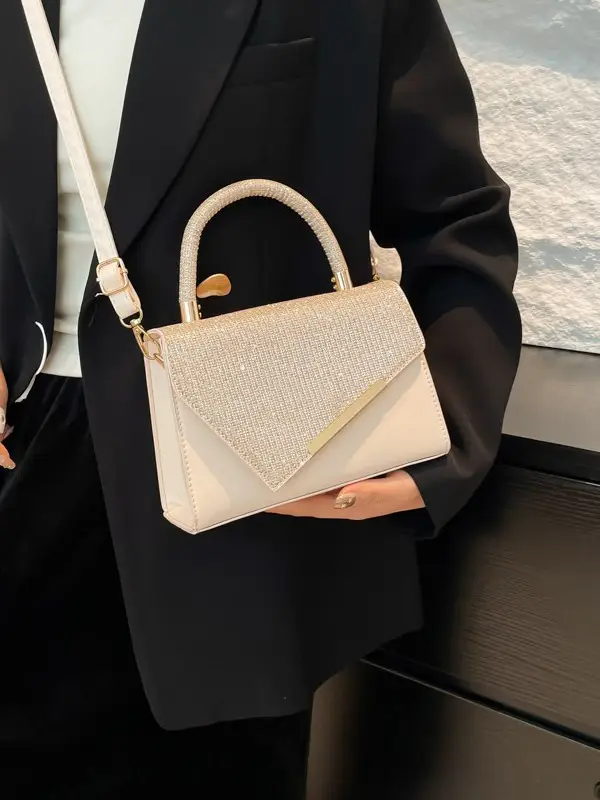 2026 Trendy Black Textured Shoulder Crossbody Bag - Image 7