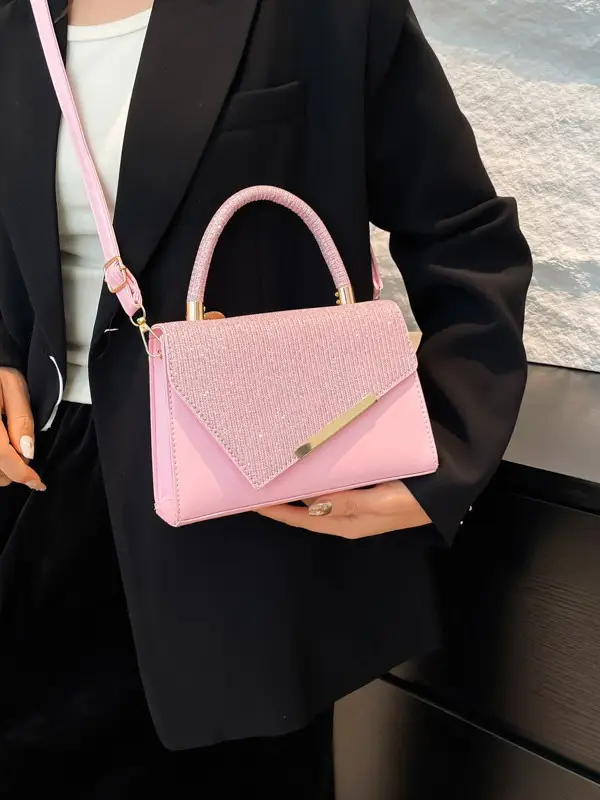 2026 Trendy Black Textured Shoulder Crossbody Bag - Image 8